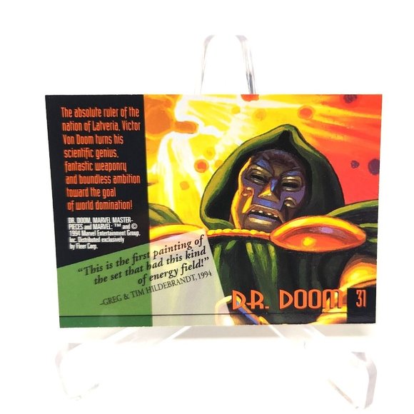 1994 Fleer Marvel Masterpieces DR. DOOM #31 Hildebrandt Brothers (31) - Picture 2 of 2